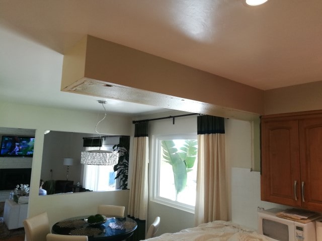 Remove Kitchen Soffit Ceiling Repair And Finish San Diego